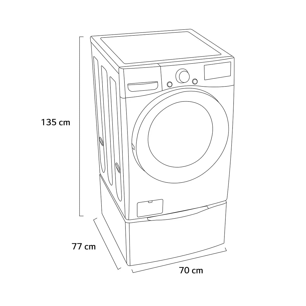 Lavadora Frontal LG 22 kg