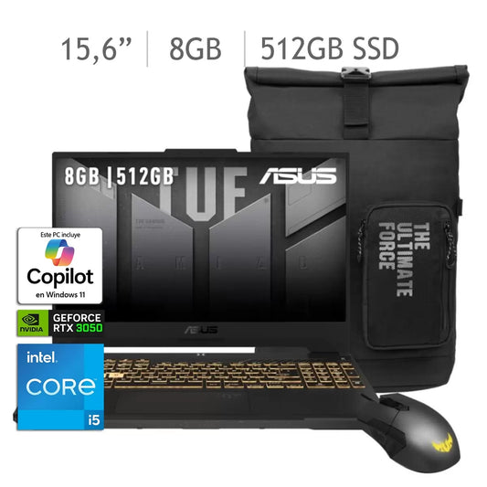 INTEL CORE I5-12500H 8GB 512GB SSD ASUS GAMING 15.6" FHD